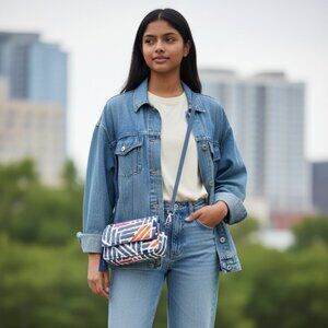 Vera Bradley Women's RFID All-In-One Crossbody Geo Medallions